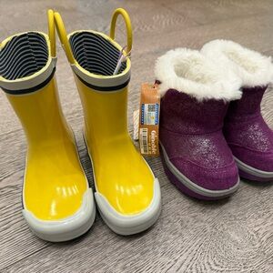 Brand new Rain Boots and winter Boots